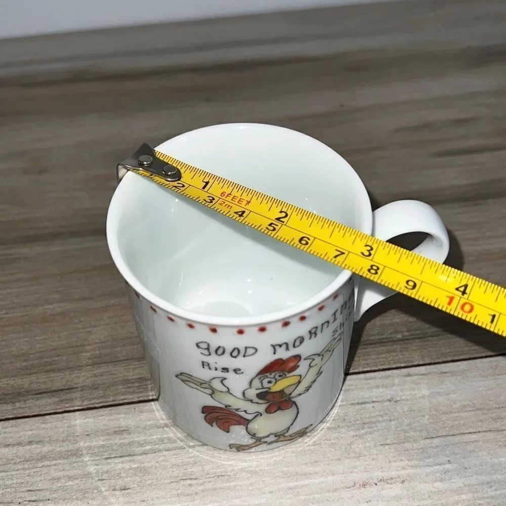Crate & Barrel “Good Morning” Rooster Mug